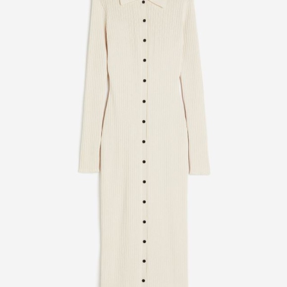 Rib-knit Button-front Dress - Picture 2 of 2